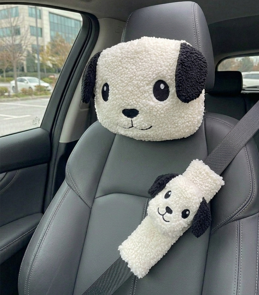 Köpek Peluş Araba Seti