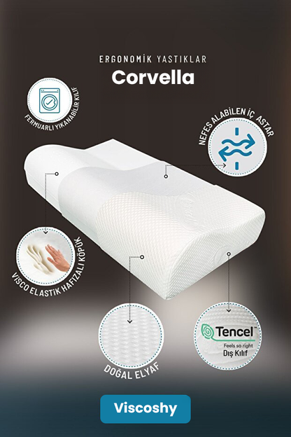 Viscoshy™ Corvella Superior Ergonomik & Ortopedik Yastık