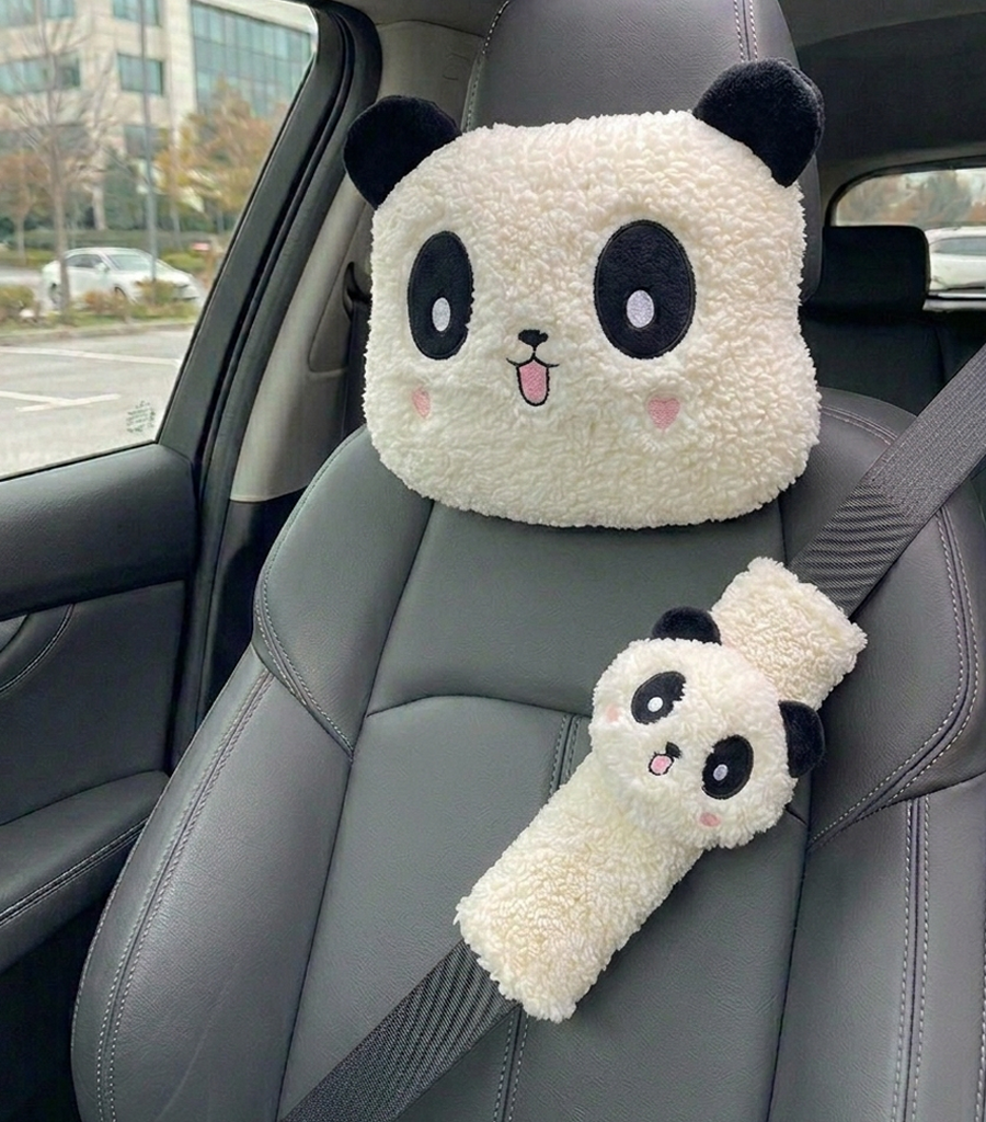 Panda Peluş Araba Seti