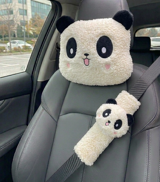 Panda Peluş Araba Seti