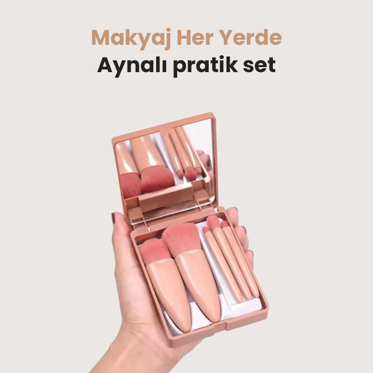 Aynalı Makyaj Fırçası Seti