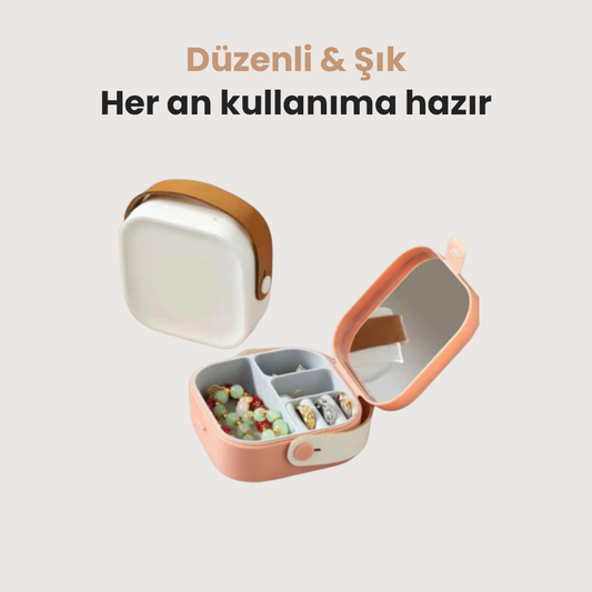 Çanta Boy Aynalı Makyaj Kutusu
