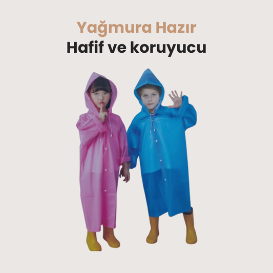 Kapüşonlu Çocuk Yağmurluk