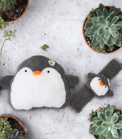 Penguen Peluş Araba Seti