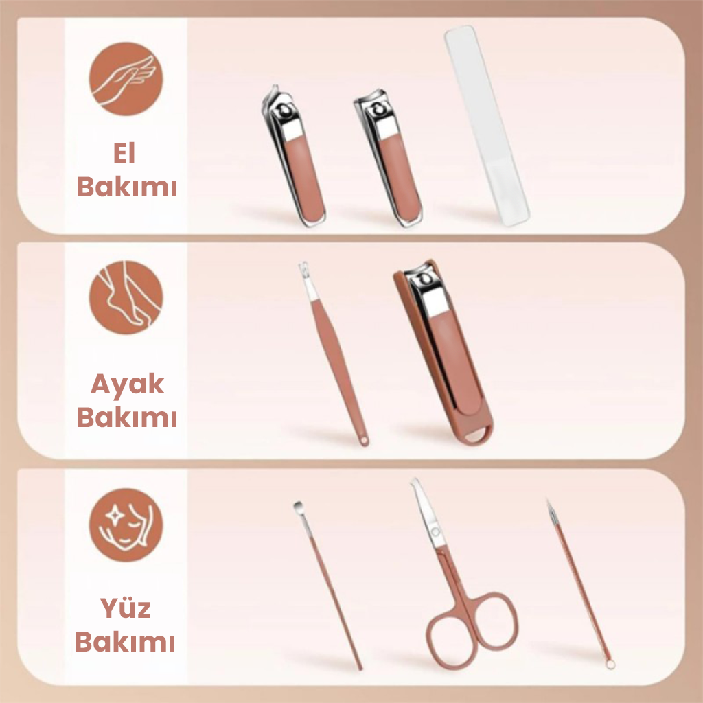 8 Parça Manikür & Bakım Seti