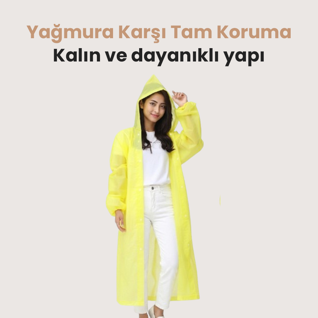 Büyük Beden Kalın Yağmurluk