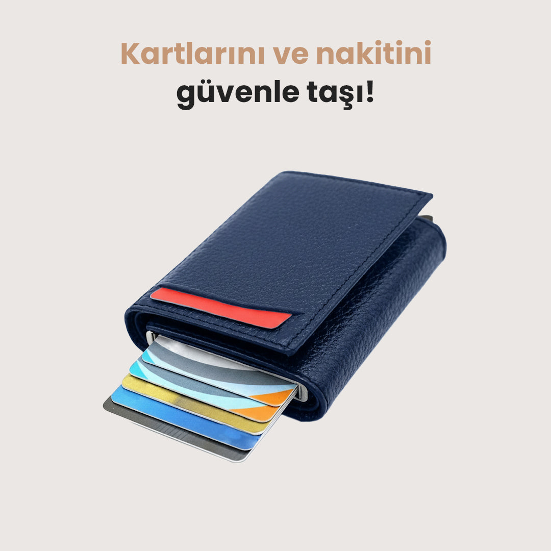 RFID Korumalı Kızaklı Cüzdan