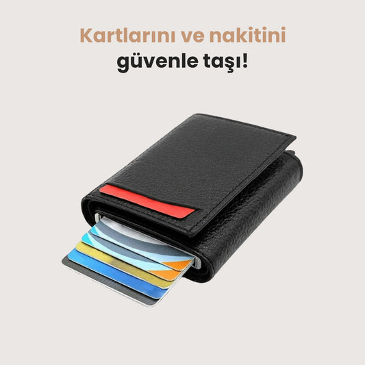 RFID Korumalı Kızaklı Cüzdan