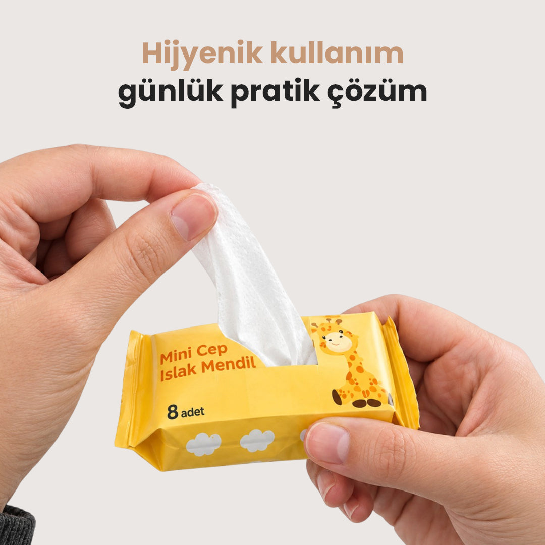 8'li Mini Cep Islak Mendili