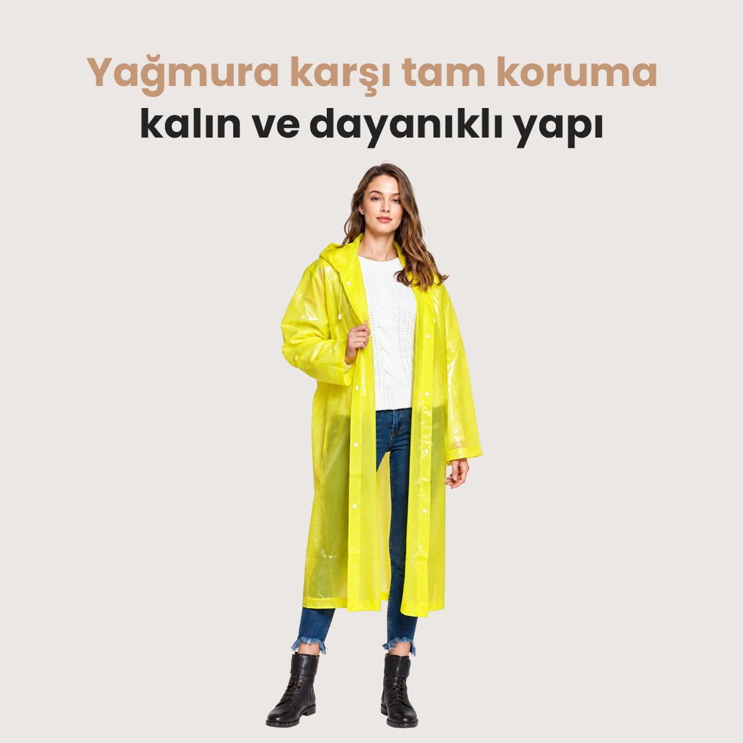 Büyük Beden Kalın Yağmurluk